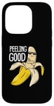 Coque pour iPhone 14 Pro Jeu de mots amusant à la banane Peeling Good