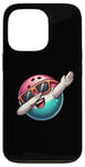 Coque pour iPhone 13 Pro Bowling Ball Dabbing Sunglasses Bowler Player Kids Boys Men