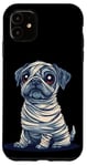 Coque pour iPhone 11 Chien mignon comme momie pour les amoureux des chiens et des momies