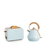 CREATE/PACK TOAST RETRO + KETTLE RETRO M/Grille-pain bleu avec bouilloire bleu/Bouilloire 1 L