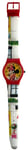 Montre Analogue Minnie Mouse Avec Boîtier Rouge Et Bracelet Blanc