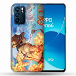 Coque pour Oppo Reno 6 Manga One Piece Ace Color