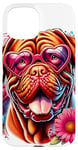 Coque pour iPhone 15 Dogue de Bordeaux Chien St Valentin Œuvre d'art