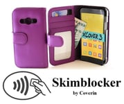 Skimblocker Plånboksfodral Samsung Galaxy Xcover 3 (SM-G388F) (Lila)