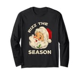 Rizz the Season Funny Christmas Rizzmas Santa Claus Rizzler Long Sleeve T-Shirt