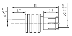 Adapter CRC-9 hona till TS9-hane