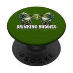 Green Gnomes In St Patricks Day Costume For Drinking Buddies PopSockets Adhesive PopGrip