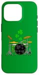 Coque pour iPhone 16 Pro Batteur Musicien irlandais de la Saint-Patrick