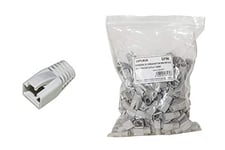 LINK LKPL8G8 Lot de 100 Cache-connecteurs 8 mm pour fiche RJ45 8 pôles câble Cat 5E-6-7 Gris