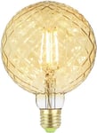 Iso LED-kristallilamppu Edison - G125 - 4 W - 220/240 V - E27 - Vintage -tyyli - Hehkulanka - Sisustus - Lämmin valo 350 lm, Lasi, keltainen, E27 4.00W 240.00V [Energialuokka A ++]