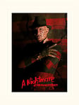 Pyramid International A Nightmare On Elm Street (Freddy Krueger) Mounted Print Memorabilia, Paper, Multi-Colour, 30 x 40 x 1.3 cm