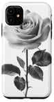 Coque pour iPhone 11 Élégante rose simple subtile florale minimaliste art