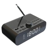 LED-näyttö Digitaalinen herätyskello Bluetooth-kaiutin FM/DAB-radio Musta