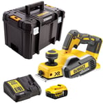 Dewalt DCP580N 18V Brushless 82mm Planer With 1 x 5.0Ah Battery Charger & Case