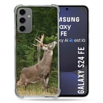 Cokitec Coque Renforcée pour Samsung Galaxy S24 FE Chasse Cerf