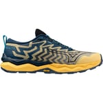 Mizuno Wave Daichi 8 - Chaussures trail homme Flax / Black / Blue Wing Teal 44.5