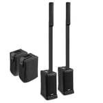 VX820 Active Column Array PA Speaker Systems with Cases and Wireless Pairing