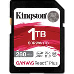 Kingston Canvas React Plus V60 1 Tt UHS-II -SDXC-muistikortti