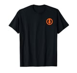 Men's Subtle Chastity Cage Logo with orange design T-Shirt