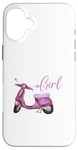 iPhone 16 Plus Cute Scooter Girl Art For Women Kids Scooter Life Lover Case