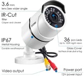 ZOSI 4in1 1080P Caméra de Surveillance Extérieur 36LEDs Vision Nocturne 30M IP66