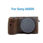 Étui de caméra en Silicone,housse de protection pour appareil photo Sony Alpha A6000 A6100 A6300 A6400 A6500 A6600 A5100 A5000 - Type A6600 Coffee