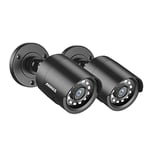 ANNKE 1080p HD Wired Home Security Camera, 2-pack CCTV Bullet Camera for Surveillance System, 100 ft Night Vision, 3.6mm Lens, Outdoor Indoor Use