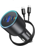 UGREEN 130W USB C Car Charger 3-Port PD 100W PD3.0/QC4.0/PPS Fast Car...