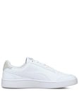 Puma Junior Unisex Shuffle Trainers - White, White, Size 5 Older