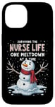 iPhone 14 Nurse Xmas Surviving The Nurse Life One Meltdown At A Time Case