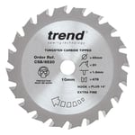 Trend Lame de scie CraftPro Thin Kerf TCT pour scies mini Titan TTB689CSW, 85mm x 20 dents x 10mm d'alésage, en carbure de tungstène, CSB/8520