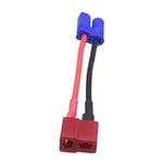 YUNIQUE GREEN-CLEAN-POWER - Connecteur EC2 Mâle à Prise T Femelle | Câble 16AWG 10cm | Adaptateur pour Batteries Lipo, RC | Couleur Rouge Noir Bleu, Plastique