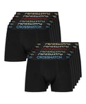 Crosshatch Clothing247 Lot de 10 et 12 boxers multicolores pour homme Cadeau pour vos amis, petit ami ou mari. Les boxers sont disponibles dans les tailles : S, M, L, XL, XXL, Multi-noir, L