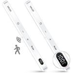 WILLED LED Lampe de Placard 60 LED, Affichage des Niveaux de Batterie, Rechargeable USB Sans Fil Lampe d'Armoire à Détecteur de Mouvement, Éclairage LED pour Escalier Cuisine Couloir (2 Pack)