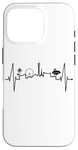 Coque pour iPhone 16 Pro Las Vegas silhouette battement coeur Nevada Sin City USA