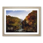 The Hudson River Vol.2 By Thomas Cole Classic Painting Framed Wall Art Print, Ready to Hang Picture for Living Room Bedroom Home Office Décor, Oak A2 (64 x 46 cm)