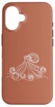 Coque pour iPhone 16 Pacific Ocean Marine Life Poulpe à anneaux bleus Taille S