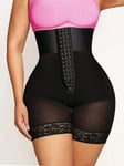 High Waist Control Waist Trainer shortsit Butt Lifter Wide Band Fajas Shapewear Shortsit·Musta·XXL