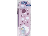 Chicco_Set Always With A Smile Lila Tandkräm Apple Banana 6-36M 50Ml + Tandborste Med Mjuk Borste