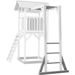 Beach Tower Cadre d'escalade en bois en gris et blanc Élément d'appoint pour Aires de Jeux Accessoires d'escalade pour Aire de Jeux - 205,7 cm - AXI