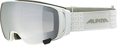 ALPINA Unisex - Adult, DOUBLE JACK MAG Q-LITE ski goggles, white, One Size