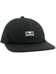 Obey Clothing Icon Eyes 6 Panel Strapback II Hat - Black Size: ONE SIZE, Colour: Black