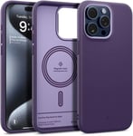 Nano Pop Mag Pour Iphone 15 Pro Coque [Magnétique] [Military Grade Drop Protection] Avec Des Motifs De Prise Latérale Coque Iphone 15 Pro - Grape Purple