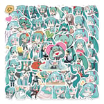 65st Tecknad Hatsune Miku Graffiti Stickers Gitarr resväska La