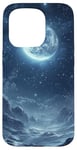 Coque pour iPhone 15 Pro Soleil Lune Etoiles Ciel Nuit Cosmique Galaxie Ciel Nuit