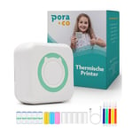 Pora&Co Mini imprimante photo pour smartphone, verte