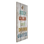 Apalis 108658 Tableau magnétique numéro rs184 Drink Coffee Memo Board Tableau magnétique Design métal Motif Mural Acier, Cuisine, Bureau, 78 x 37 cm