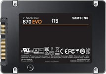 SSD:n sisäinen kiintolevy SSD|SAMSUNG|870 EVO|1TB|SATA|SATA 3.0|MLC|Kirjoitusnopeus 530 Mt/s|Lukunopeus 560 Mt/s|2,5"|MTBF 1500000 tuntia|MZ-77E1T0B/EU