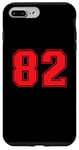 Coque pour iPhone 7 Plus/8 Plus Numéro #82 Numéro Sport Rouge