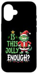 Coque pour iPhone 16 Is This Jolly Enough Grumpy Santa Cat Pun Pun Noël